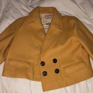 Anthropologie Cropped Double Breasted Coat